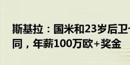 斯基拉：国米和23岁后卫卡巴尔谈妥4+1合同，年薪100万欧+奖金