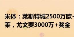 米体：莱斯特城2500万欧+500万奖金求购苏莱，尤文要3000万+奖金