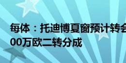 每体：托迪博夏窗预计转会，巴萨将获得约700万欧二转分成