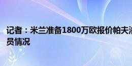 记者：米兰准备1800万欧报价帕夫洛维奇，马竞也询问了球员情况