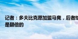 记者：多夫比克愿加盟马竞，后者给出的待遇相比于赫罗纳是翻倍的