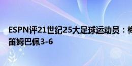 ESPN评21世纪25大足球运动员：梅西1C罗2，亨利齐祖魔笛姆巴佩3-6