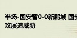 半场-国安暂0-0新鹏城 国安仅1射正新鹏城进攻屡造威胁