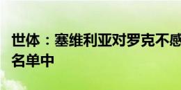 世体：塞维利亚对罗克不感兴趣，他不在候选名单中