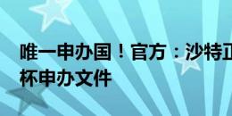 唯一申办国！官方：沙特正式提交2034世界杯申办文件