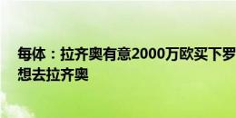 每体：拉齐奥有意2000万欧买下罗克50%所有权，球员更想去拉齐奥