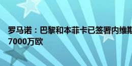 罗马诺：巴黎和本菲卡已签署内维斯交易所有文件，总费用7000万欧