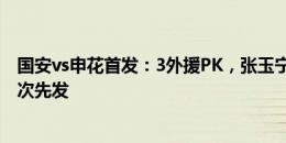 国安vs申花首发：3外援PK，张玉宁、王刚出战，费南多首次先发