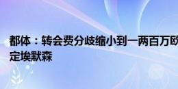 都体：转会费分歧缩小到一两百万欧，米兰预计48小时内敲定埃默森