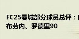 FC25曼城部分球员总评：哈兰德91居首，德布劳内、罗德里90