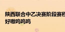 陕西联合中乙决赛阶段赛程表 收藏收藏 准备好嗷呜呜呜