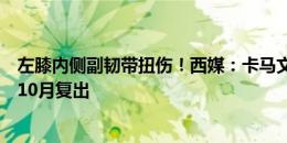 左膝内侧副韧带扭伤！西媒：卡马文加预计伤缺两个月，或10月复出