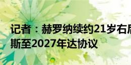 记者：赫罗纳续约21岁右后卫阿尔瑙-马丁内斯至2027年达协议