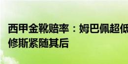 西甲金靴赔率：姆巴佩超低领跑，莱万、维尼修斯紧随其后