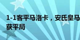 1-1客平马洛卡，安氏皇马首次在西甲首轮收获平局