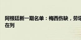 阿根廷新一期名单：梅西伤缺，劳塔罗、阿尔瓦雷斯、恩佐在列