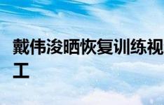 戴伟浚晒恢复训练视频：休假结束，收收心返工