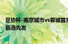 足协杯-南京城市vs蓉城首发：3外援PK2外援！韦世豪、罗慕洛先发