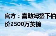 官方：富勒姆签下伯恩利中场博格，转会费总价2500万英镑