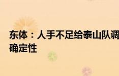 东体：人手不足给泰山队调整制造困难，战亚冠存在诸多不确定性