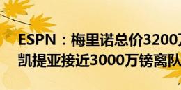 ESPN：梅里诺总价3200万镑加盟枪手，恩凯提亚接近3000万镑离队