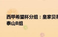 西甲希望杯分组：皇家贝蒂斯、恒大足校A组，塞维利亚、泰山B组