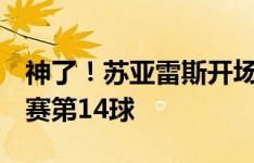 神了！苏亚雷斯开场6分钟梅开二度，收获联赛第14球