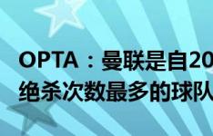 OPTA：曼联是自2022-23赛季以来在英超被绝杀次数最多的球队