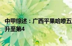 中甲综述：广西平果哈嘹五场不胜跌出前五 广州队客场赢球升至第4