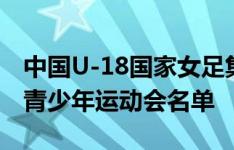 中国U-18国家女足集训队出征第32届中日韩青少年运动会名单