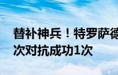 替补神兵！特罗萨德本场：2射1正进1球，3次对抗成功1次