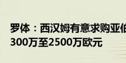 罗体：西汉姆有意求购亚伯拉罕，罗马要价2300万至2500万欧元