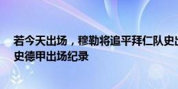 若今天出场，穆勒将追平拜仁队史出场纪录&刷新队史德甲出场纪录