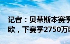 记者：贝蒂斯本赛季末买断罗克费用2500万欧，下赛季2750万欧