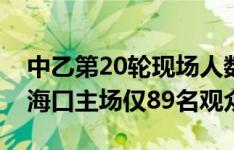 中乙第20轮现场人数：陕西主场1.7万居首，海口主场仅89名观众