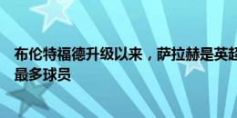 布伦特福德升级以来，萨拉赫是英超面对他们直接参与进球最多球员