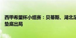 西甲希望杯小组赛：贝蒂斯、湖北足协等晋级，泰山、恒大垫底出局