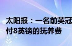 太阳报：一名前英冠球星每个月只向前女友支付8英镑的抚养费