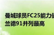 曼城球员FC25能力值泄露：罗德里&哈兰德91并列最高