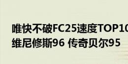 唯快不破FC25速度TOP10：姆巴佩97居首 维尼修斯96 传奇贝尔95