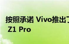 按照承诺 Vivo推出了闪亮的新智能手机Vivo Z1 Pro