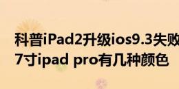 科普iPad2升级ios9.3失败的解决办法以及9.7寸ipad pro有几种颜色